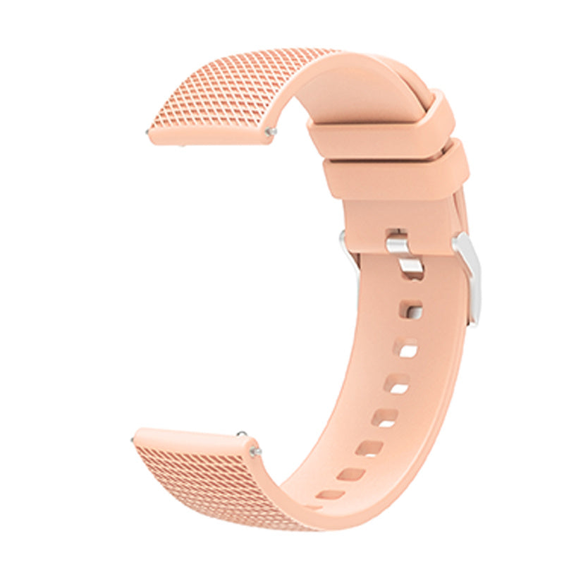 22mm Grid Design Silicone Wrist Band Adjustable Replacement Smartwatch Strap with Silver Buckle 22mm Grid Design Silicone Wrist Band Adjustable Replacement Smartwatch Strap with Silver Buckle